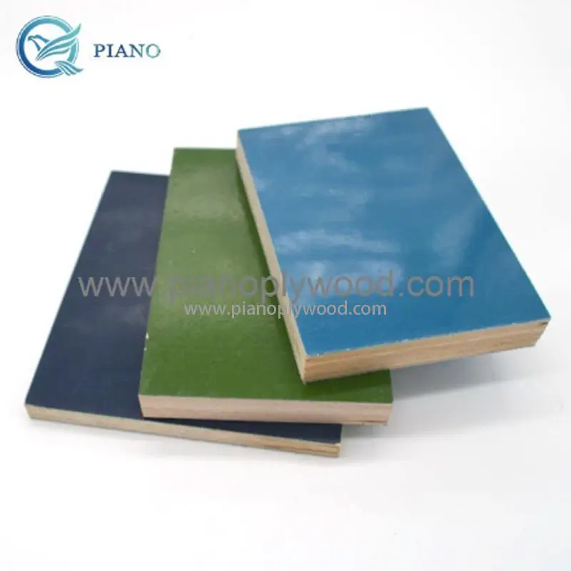 Film plastique face contreplaqué vert bleu film antidérapant face contreplaqué Plat/mat/antidérapant/brillant, Surface disponible