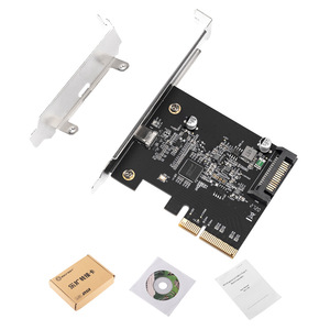 PCI-E a USB 3,2 Tipo-C Adaptador de controlador de host 20Gbps Velocidad de transmisión Gen2 Tarjeta PCI-E