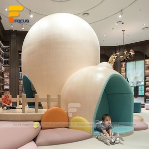 أثاث إبداعي للأطفال للقراءة رف عرض مكتبة خشبي وحدات رف تخزين كتب للأطفال منطقة القراءة - Product Image 3