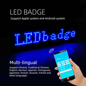 新しいOEMUSB充電式磁気APPプログラマブルスクロールLEDメッセージサインタグピンスクリーンLEDディスプレイLEDネームバッジ - Product Image 4