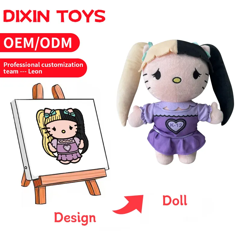 2024 Dixin Kpop Toys profesional de alta calidad pequeño MOQ juguete de peluche personalizado juguetes de animales de peluche muñecos de peluche de su diseño