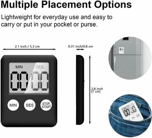 Grande magnetico LCD cucina cucina Timer digitale Count up orologio forte allarme magnetico - Product Image 3