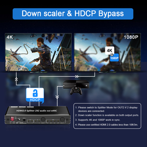 <strong>hdmi</strong> <strong>Splitter</strong> Switch <strong>HDMI</strong> 2.0 4K60Hz <strong>Splitter</strong> 2X2 Audio Out EARC EDlD Dolby <strong>hdmi</strong> <strong>Splitter</strong> <strong>1</strong> in 2 Out for QLED Game Monitor PS5 - Product Image 3