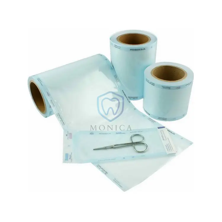 Dental Sterilization pouch roll 60gsm medical paper +CPP/PET membrane