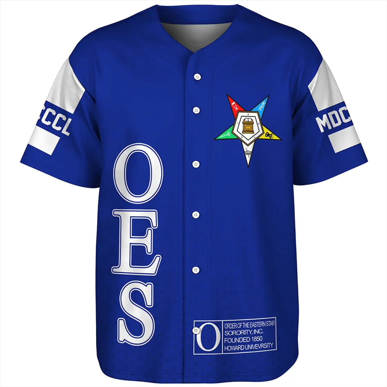 Order of the Eastern Star Baseball Shirt Sorority Gift Cheap Wholesale Men Breathable Button-Down Shirt With Lowest Price Jersey