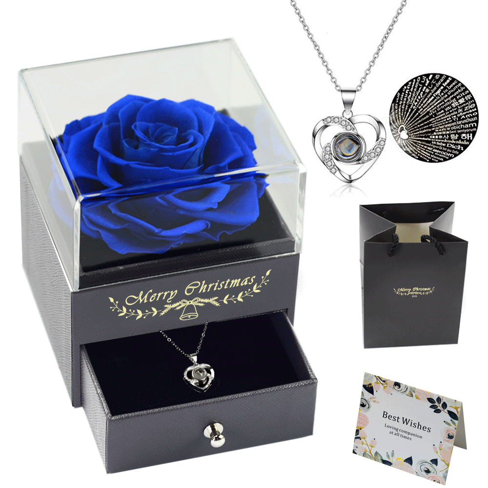 กุหลาบอบแห้งสีฟ้า