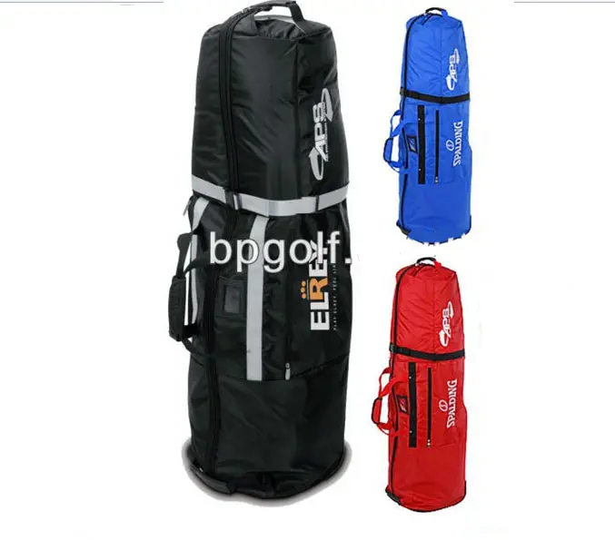 Прочный съемный карман для индивидуального логотипа, чехол от дождя для сумки для гольфа, дорожная сумка для гольфа с колесами