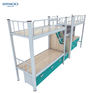 Hyhoo, лидер продаж, двухъярусные кровати для студентов с письменным столом и шкафом - Product Image 2
