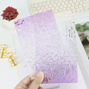 Rõ ràng minh bạch <span class=keywords><strong>Acrylic</strong></span> Loose-Leaf chất kết dính A6 kích thước cho văn phòng trường nhà hàng ngày lưu ý chụp lập kế hoạch Nhật Ký tổ chức - Product Image 3