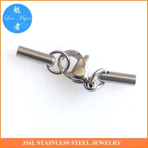 多尺寸可用的不锈钢扣和端盖为首饰 DIY 制作设置 - Product Image 4