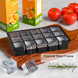 BPA-Miễn phí 15-khoang Silicone <span class=keywords><strong>Ice</strong></span> Cube khay tràn-proof máy rửa chén an toàn với cá nhân khoang thân thiện với môi DIY tính năng - Product Image 4