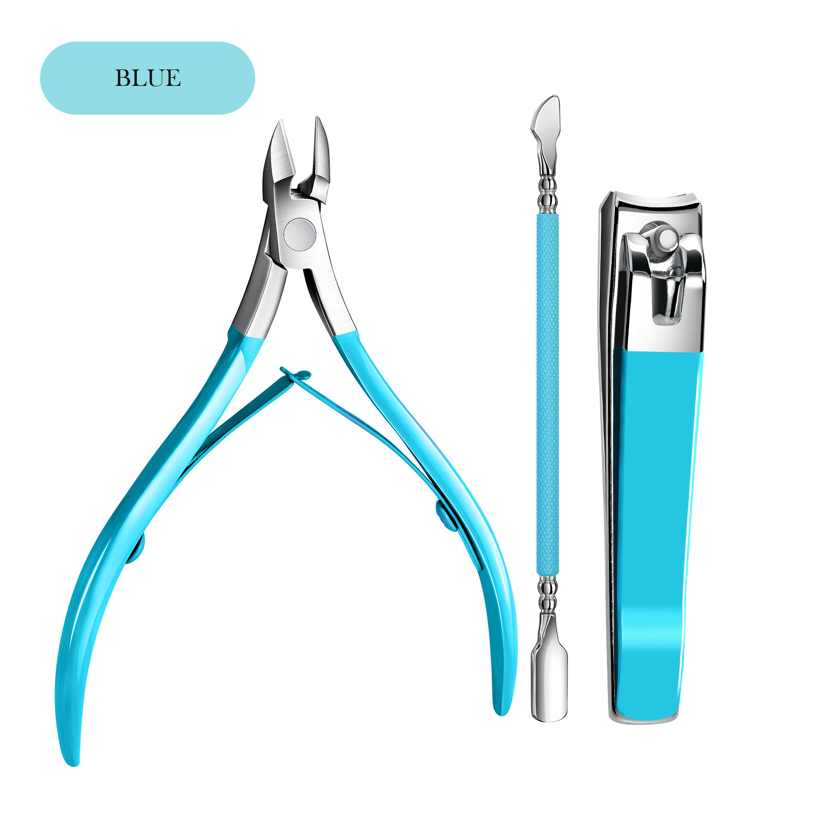 Ensemble d'outils de coupe pour peaux mortes bleu