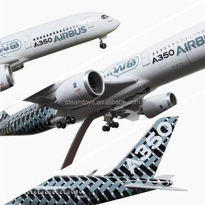 大型树脂飞机模型A350 XWB飞机模型空客350带发光二极管触摸声音控制成人礼品 - Product Image 5