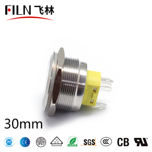 Interruttore a pulsante FLIN 3V-220V Led illuminato 10mm 30mm piccolo interruttore a pulsante a due posizioni - Product Image 3