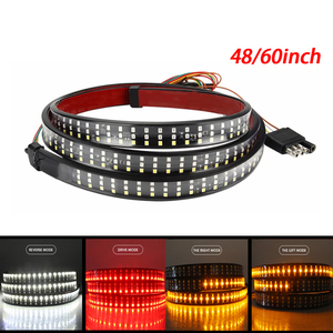 12V 48/60 Inch Car Brake Turn Light Warning Signal Flexible <strong>LED</strong> Strip Rear Tail Running Reverse Double Flash Lights Red - Product Image 2