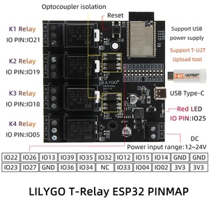 TTGO T röle ESP32 çip DC 5V 4 grup röle 4MB Flash IoT röle desteği WiFi - Product Image 5