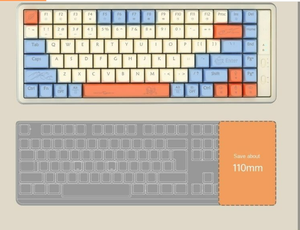 Teclado mecánico para juegos de 85 teclas con reposamuñecas con cable para Win/IOS 2,4G + Bluetooth-Accesorio de computadora - Product Image 6