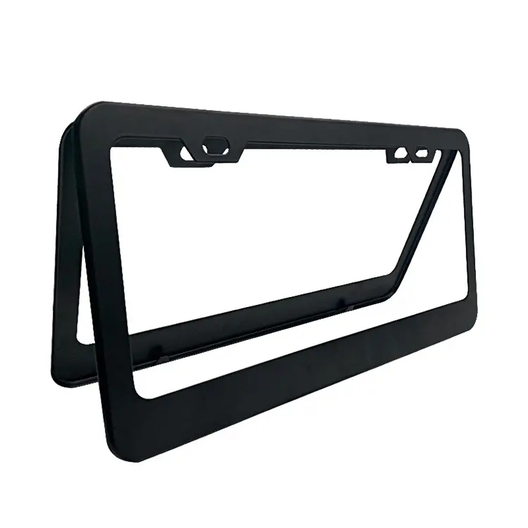 Aço Inoxidável Design Personalizado Quadro Da Placa Do Carro Number Plate Frame License Plate Holder Cover Atacado Quadro De Licença