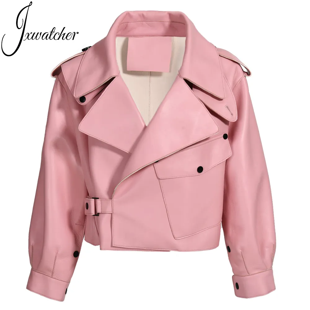 Blouson en cuir véritable de mouton pour femmes, veste en cuir véritable, en peau de mouton, à la mode, personnalisé, vente en gros