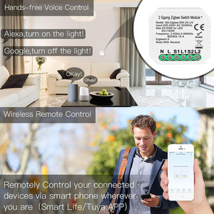 Módulo de interruptor Tuya Smart Life Zigbee, Control inalámbrico de 2 vías, funciona con Alexa y Google Home, 1, 2, 3, 4 entradas - Product Image 3