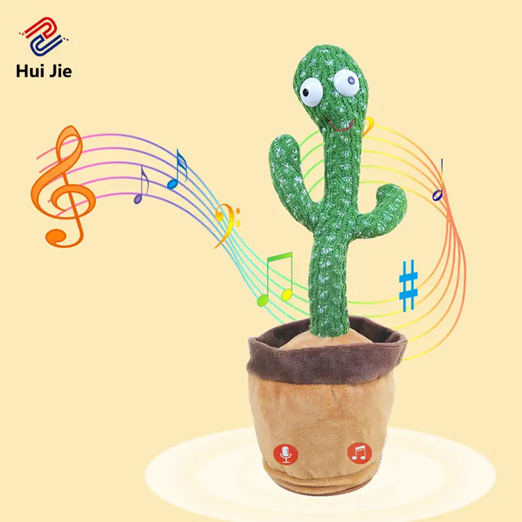 Atacado OEM Elétrica Soft Dancing Cactus Gravação Eletrônica Plush Toy Música jogando falando Cactus Stuffed Toy para criança