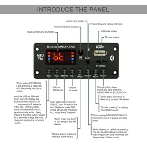 12V Reproductor mp3BluetoothデコーダーボードBluetoothモジュール - Product Image 3
