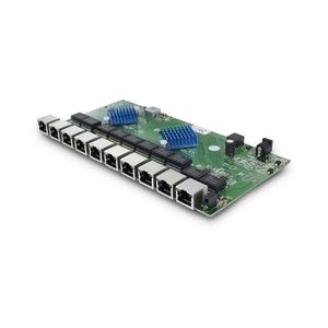 HICOMDATA Good Wholesale Media Converter 10-Ports 2,5G Nicht verwalteter Uplink-Ethernet-Switch PCBA 2 RJ45-Port