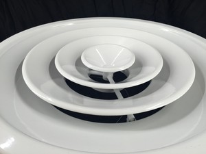 UNT Ventilation Abluft klimaanlage Aluminium-Luft verteiler Verstellbarer Diffusor mit runder Decke und rundem Gitter aus Kunststoff - Product Image 6