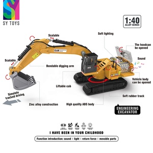 SY oyuncaklar 1:50 ölçekli çok fonksiyonlu alaşım araç oyuncak ekskavatör modelleri çocuk oyuncak tam alaşım ekskavatör statik modeli - Product Image 5