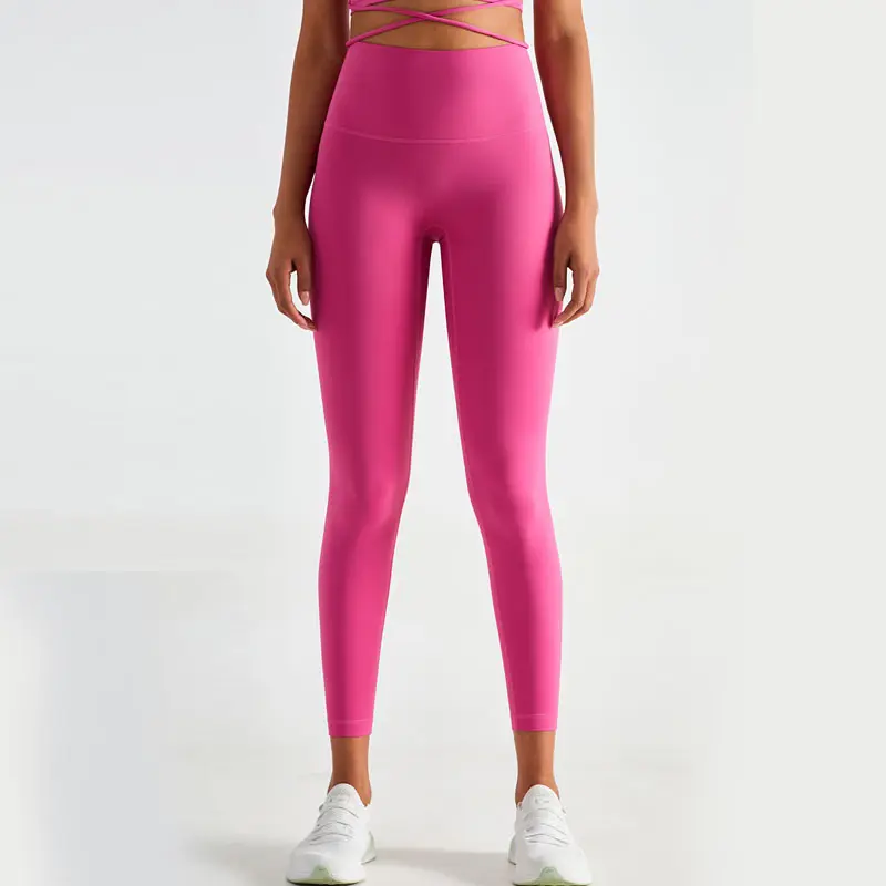 Celana Legging olahraga wanita, celana Legging ketat pinggang tinggi kontrol perut untuk olahraga Yoga lari