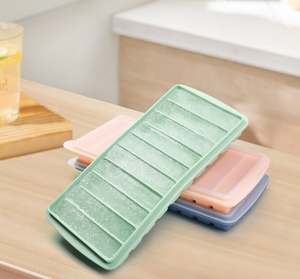 Molde de cubitos de hielo en bloque de silicona OEM y ODM con tapa Bandeja de hielo congelada para el hogar con logotipo personalizado para máquina de hielo - Product Image 5
