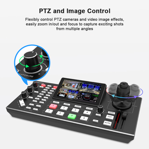 <strong>HDMI</strong> <strong>Input</strong> Video Mixer <strong>Switch</strong> Live Streaming PTZ Camera Joystick Control 4 Channels Broadcasting PTZ and Image Control Keyboard - Product Image 3