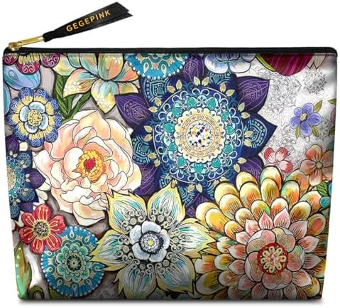 Boho floral-makeup bags