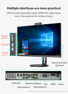 Computadora electrónica de escritorio de 27 pulgadas con teclado, pantalla táctil, todo en uno, sistema Win 10, computadoras Gamer - Product Image 6