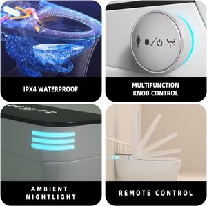 Temizleme fonksiyonu Wc bide tek parça banyo otomatik akıllı tek parça düğmeleri entegre otomatik akıllı klozet - Product Image 6