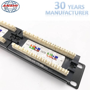 Para ANSHI 8/12/24/48 puertos RJ45 Cat5e Panel de conexión UTP sin blindaje 110 piezas de telecomunicaciones IDC - Product Image 5