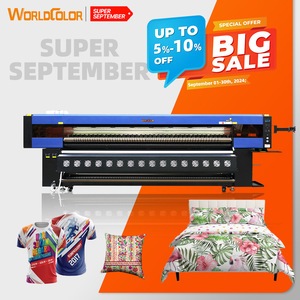 3.2m Wide Format <strong>Printer</strong> with 4 I3200 Heads high speed Inkjet <strong>Printers</strong> for wallpaper tarpaulin Printing Machine - Product Image 1