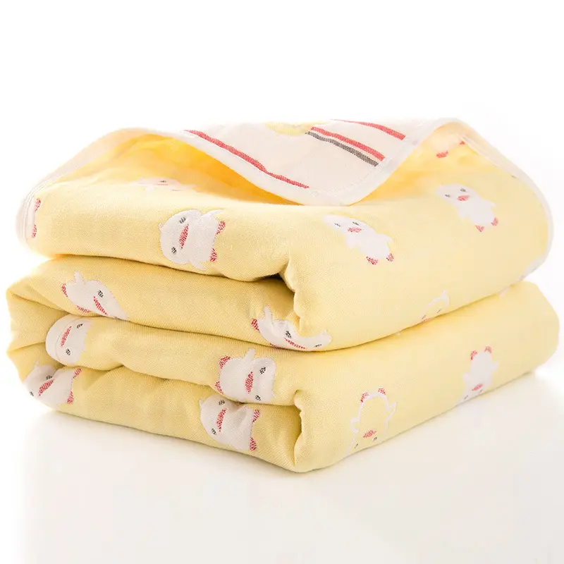 Fábrica 100% Algodão 80*80 cm 6 Camadas Recém-nascidos Cobertor Macio Crianças Swaddle Baby Blanket