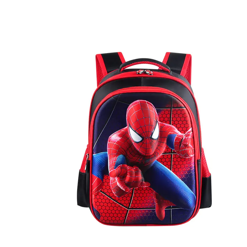 Mochila De personaje de dibujos animados de spider-man para estudiantes de primaria, venta al por mayor