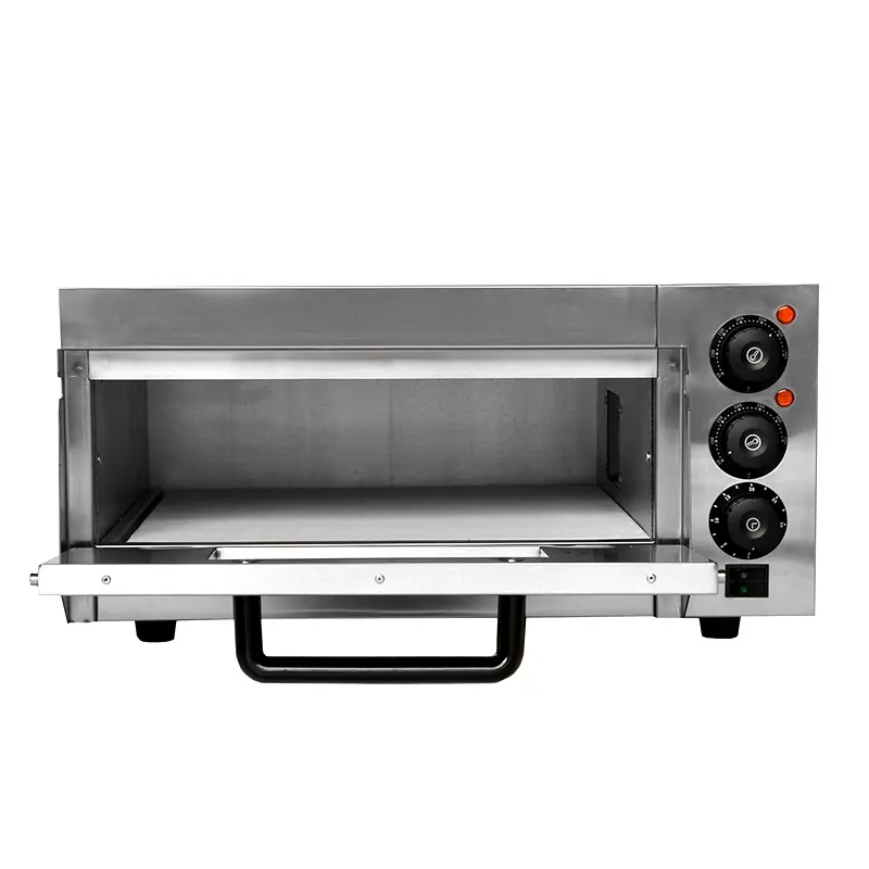 Horno eléctrico de Pizza de acero inoxidable para uso comercial, máquina para hornear pasteles, pollo, Pizza, procesador de alimentos