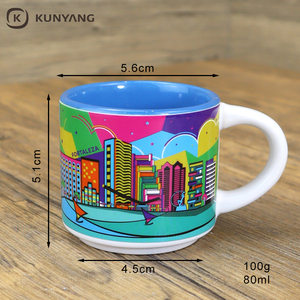 2024新设计异国情调的彩色咖啡杯定制迷你可堆叠陶瓷咖啡杯 - Product Image 5