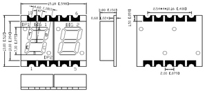 Jstronic мини размер smd 7-сегментный SMD Дисплей 0,28 дюймов 2-значный белый красный синий цвет светодиодный дисплей - Product Image 5