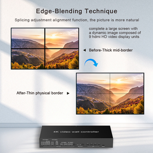 Conmutador de video 4K60 de alta calidad, transmisión en vivo, procesador de video 4 en 4 salidas, controlador de pared de video 1x4 2x4 3x4 4x4 - Product Image 4