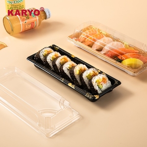 1102 trong suốt rõ ràng nắp hộp hộp khay container Takeaway nhựa bao bì <span class=keywords><strong>Sushi</strong></span> tấm cho nhà hàng - Product Image 2