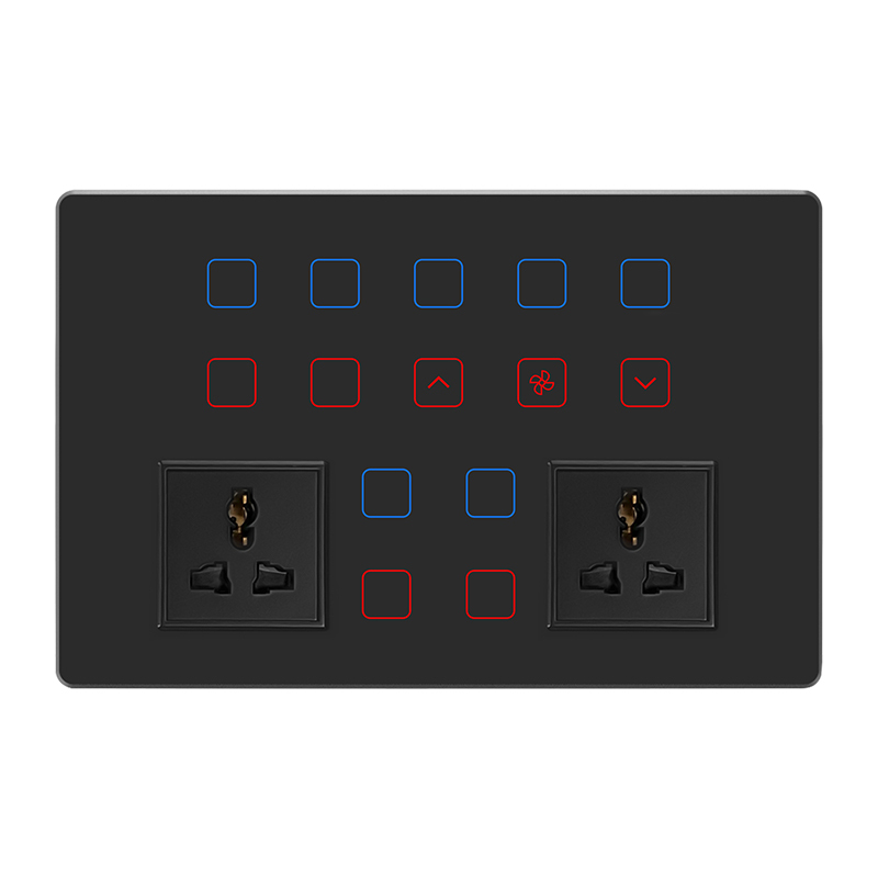 12M 11gang Light/Fan/2 Socket switch