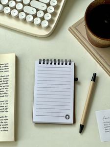 Pequeña Oficina contabilidad escritura simple impreso personalizado bolsillo espiral cuaderno diario Mini Bloc de notas con bolígrafo - Product Image 4
