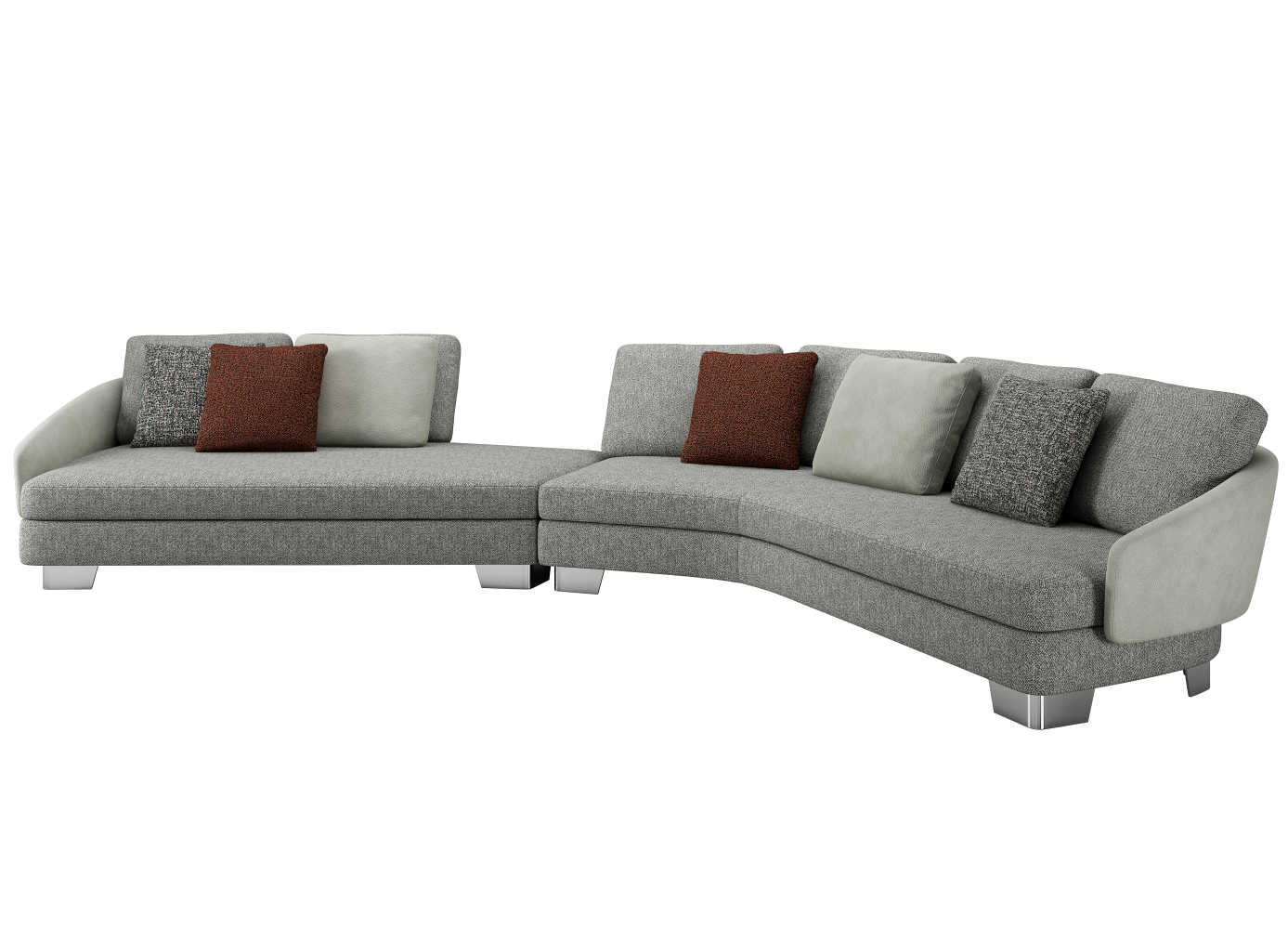 Coin droit en L + canapé chaise longue