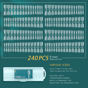 Nailpop240PCSウルトラマットソフトジェル偽の釘偽の釘高品質のailファイルエクステンション用のフルカバーネイルのヒント - Product Image 6