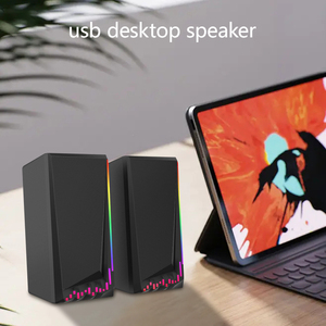 RGBデスクトップスピーカー2.0CHPCコンピューターステレオBTスピーカー、6つのカラフルなLEDモード強化されたサウンドと簡単にアクセスできるボリュームコントロール - Product Image 2
