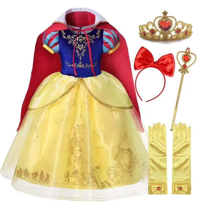 Verão Fantasy Party Kid Girl traje princesa vestido com acessórios HCSW-002